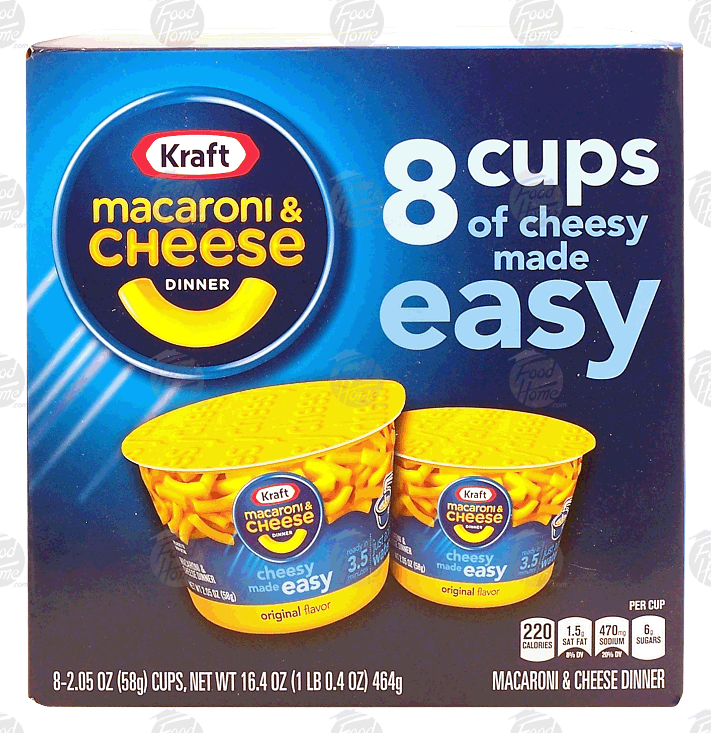 Kraft  macaroni & cheese dinner, 8-microwave cups Full-Size Picture